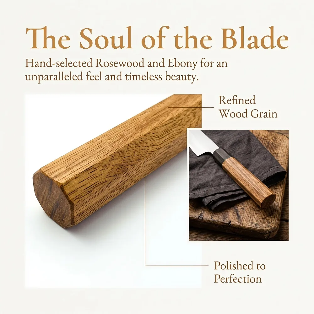 Solid Wood Octagonal Handle Bl - đánh giá và giá Japanese Knife